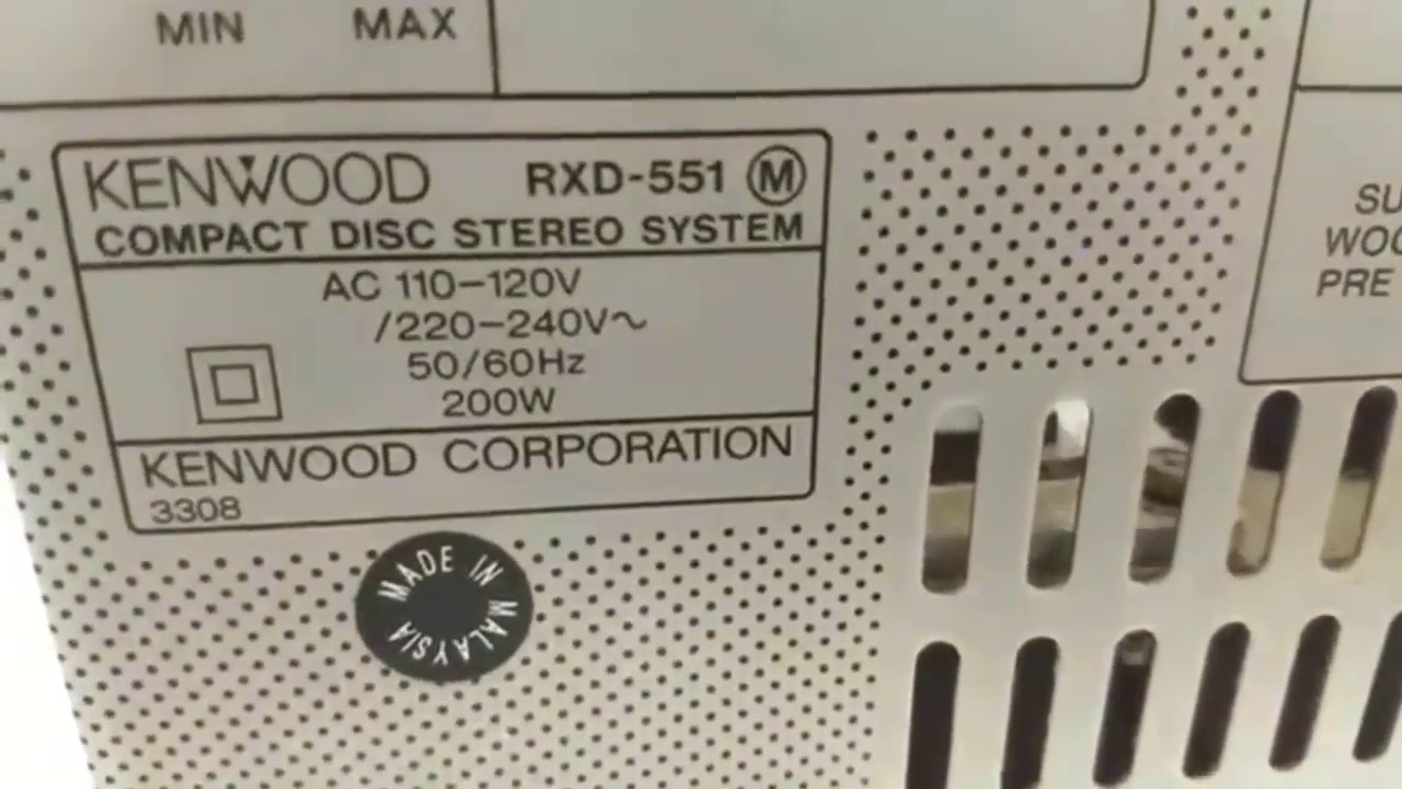 KENWOOD XD-551 REVISIÓN UNIDAD CENTRAL