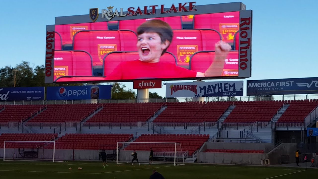 Kid Temper Tantrum On Jumbotron During Soccer Match [ Original ]