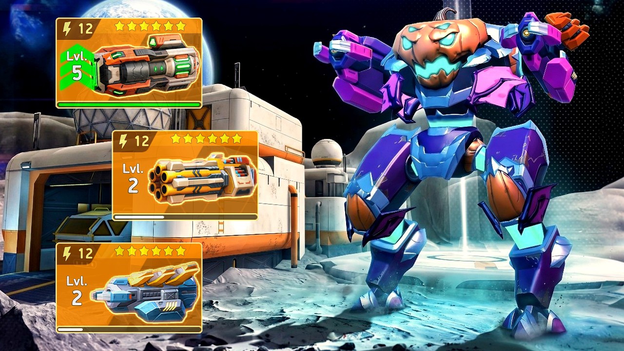 Ares with Burrow Beam 12, Charge Rocket 12, Disruptor 12 - Mech Arena