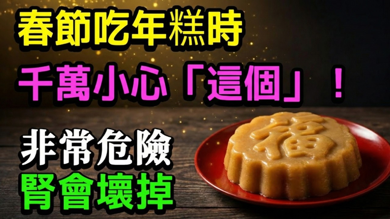 最糟5種搭配! 医生绝口不提的真相曝光！60岁肾脏警报！春節年糕，和「這個」一起吃會變成傷腎毒物！|慢性肾衰饮食|肾健康ㅣ老年健康｜生活智慧｜有声书