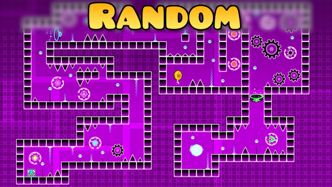 I Built A RANDOMLY GENERATED LEVEL! (Geometry Dash)