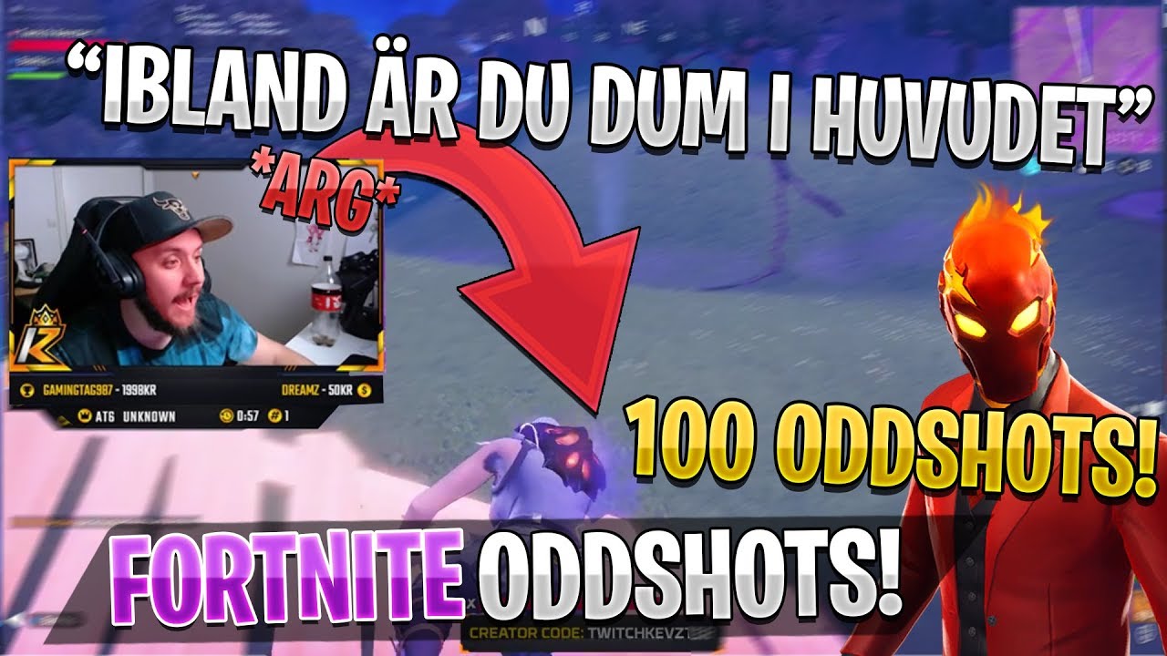 KEVZTER BLIR *ARG* P&Aring; BULLTIS + 50 KLIPPS SPECIAL - Svenska Fortnite Oddshots #100
