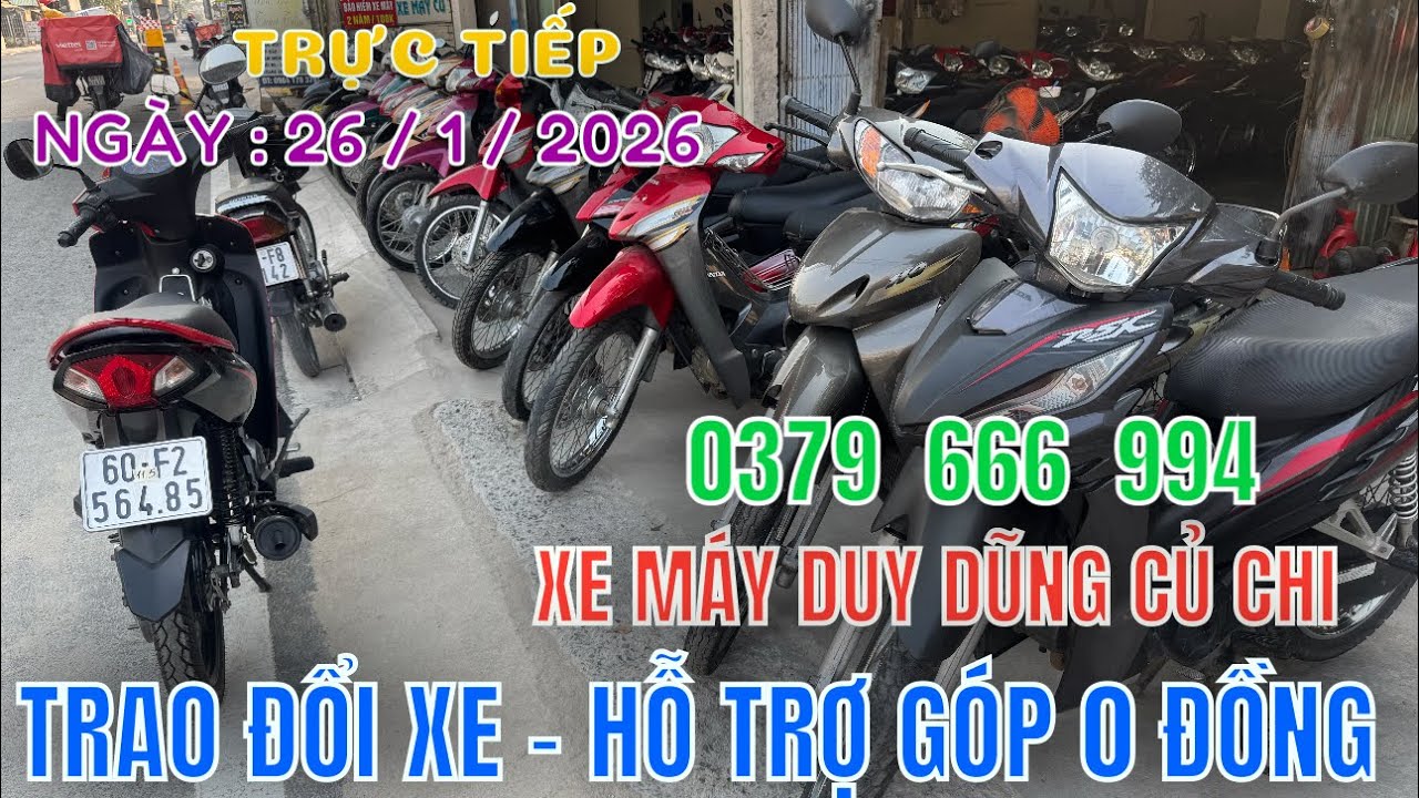 🔴TRỰC TIẾP : 26-1-2026 |0379666994| Cuối tuần lô xe mới về . Xe Giá Rẻ Củ Chi