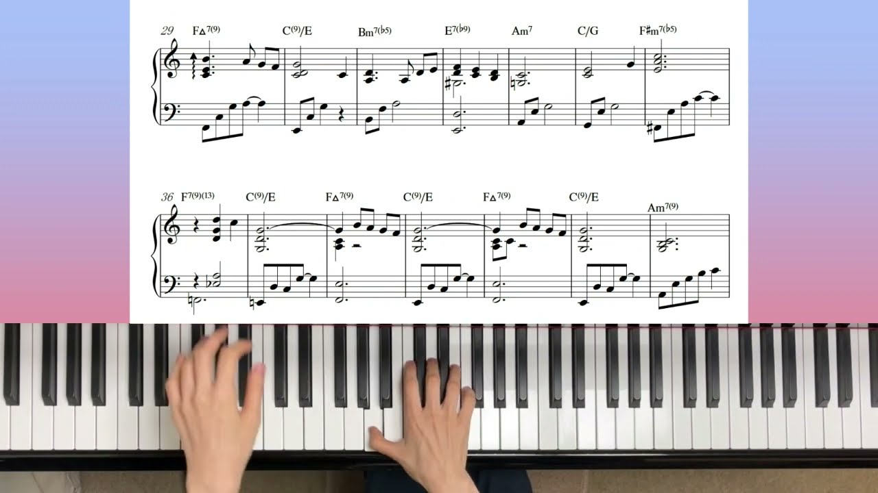 【Moon river】リクエスト2💫ピアノソロ/Jazzアレンジ/Piano solo／楽譜付き/sheet music/作曲：Henry Mancini/作詞：Johnny  Mercer