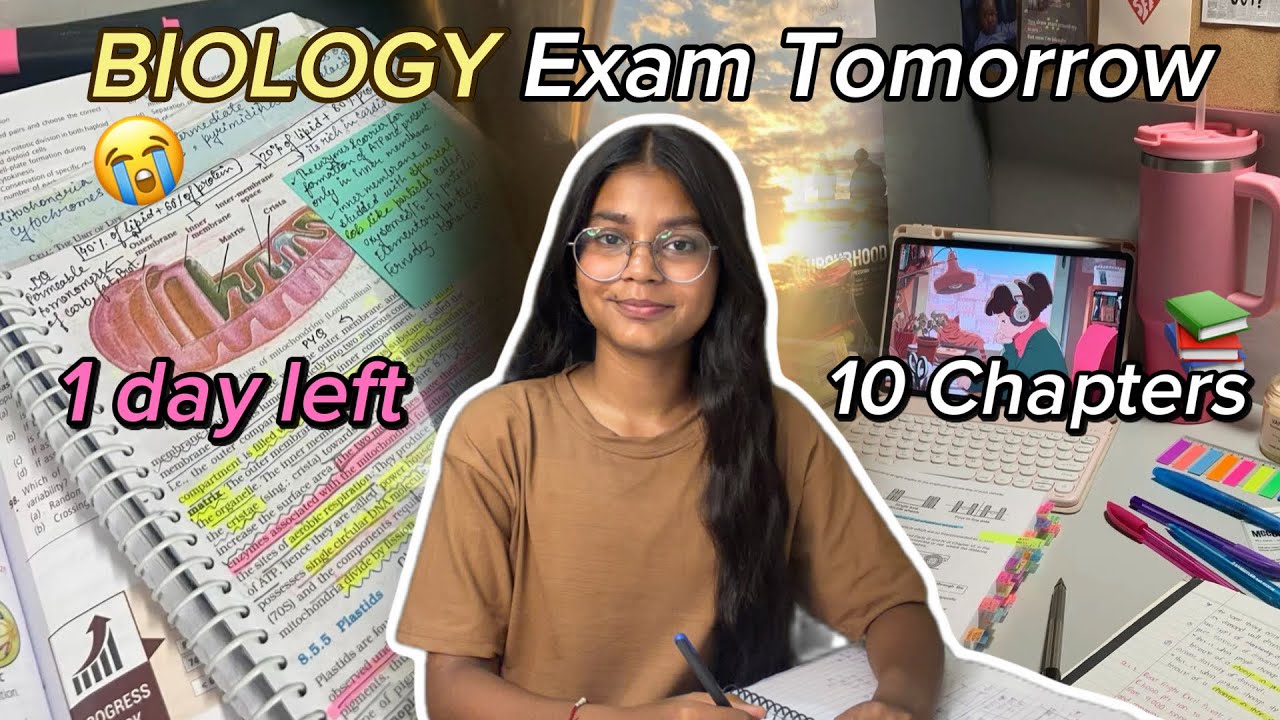 I Had ONLY 1 Day to Prepare for My Biology Exam 😭 | Class 11 Half Yearly Study Vlog