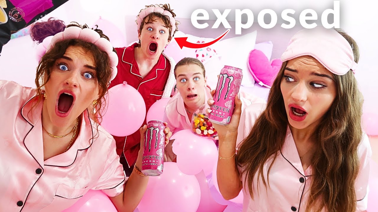 My Brother Crashed A GIRLS SLEEPOVER! (but He Spilled The Tea)