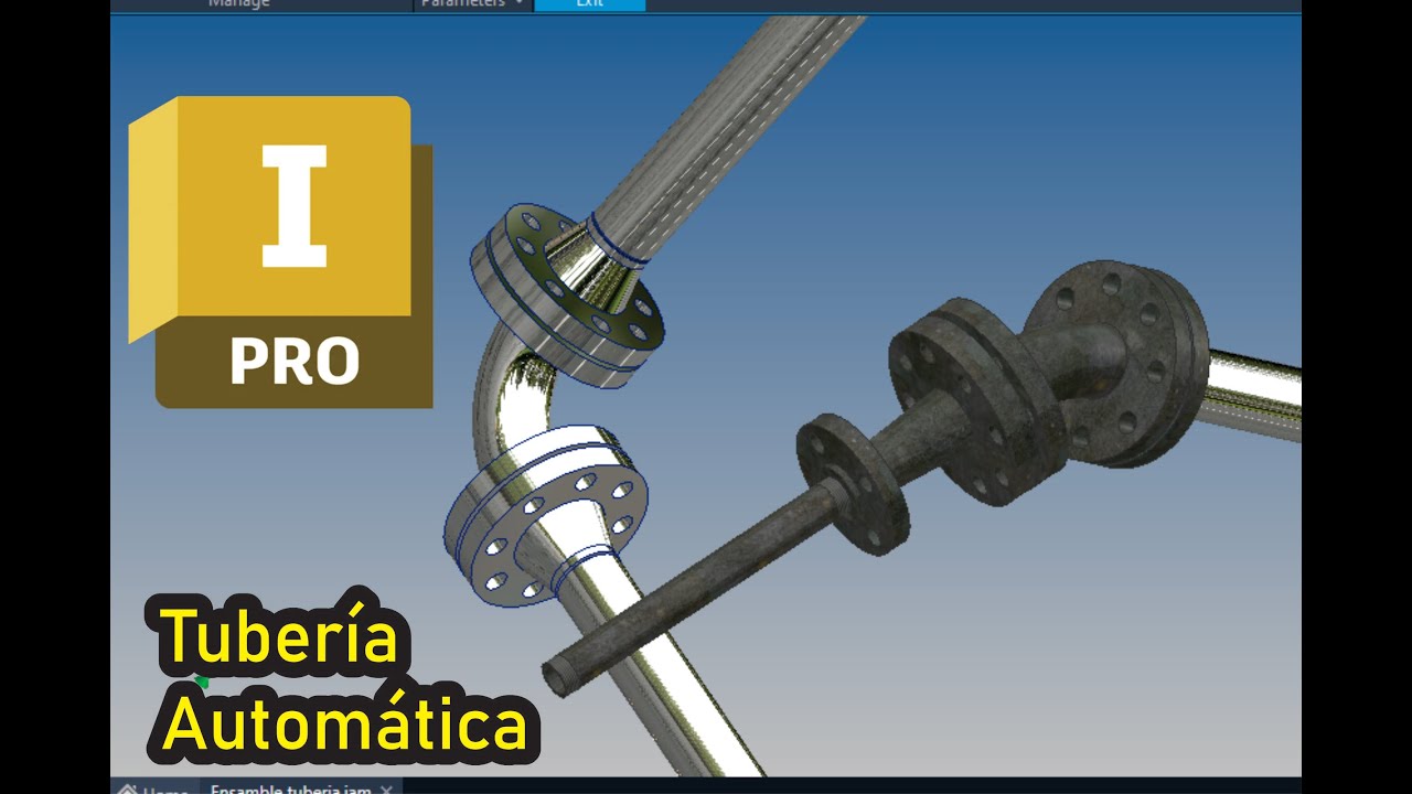 como Generar Tubería en Autodesk Inventor (Tube and Pipe)