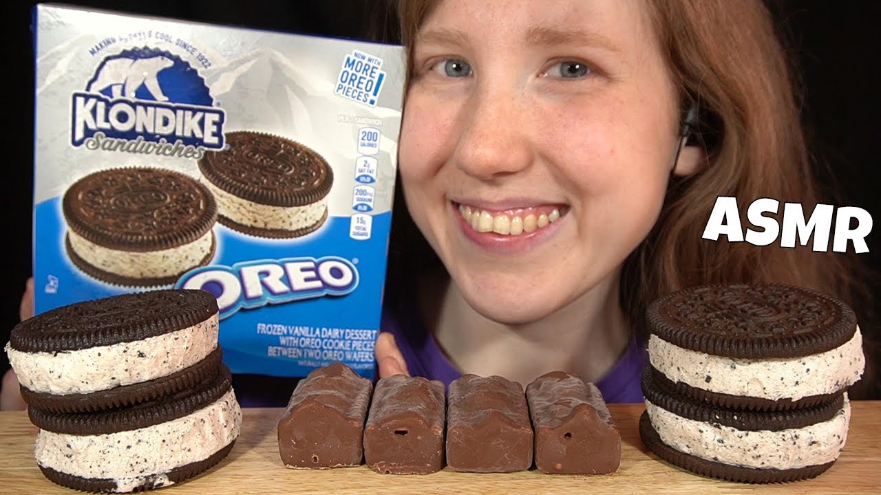 ASMR OREO & SNICKERS ICE CREAM MUKBANG (No Talking) EATING SOUNDS