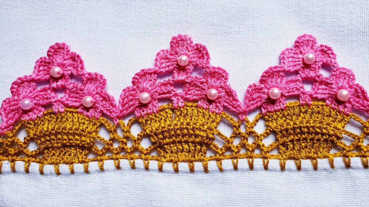 Barrado/bico para pano de prato #croche #crochet #barradinhodecroche 🌷#462