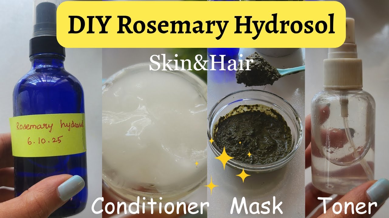 DIY Rosemary hydrosol For Skin & Hair|Natural Minoxidil At Home|Overnight Hair Growth Conditioner