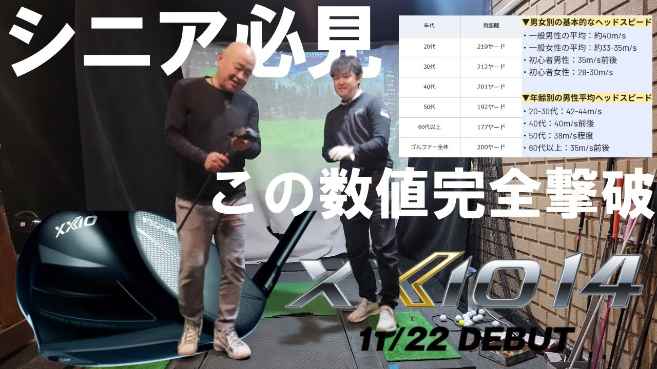 XXIO14試打してビックリ！シニア必見!!年代別数値を撃破！飛んで曲がらない！ゼクシオ14+ドライバー
