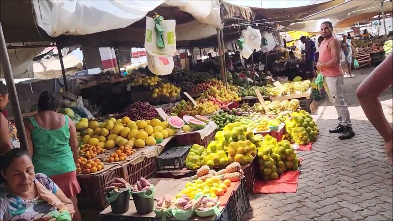 #MERCADO MUNICIPAL DE CANDEIAS -  MOSTRANDO A FEIRA DE CANDEIAS BAHIA