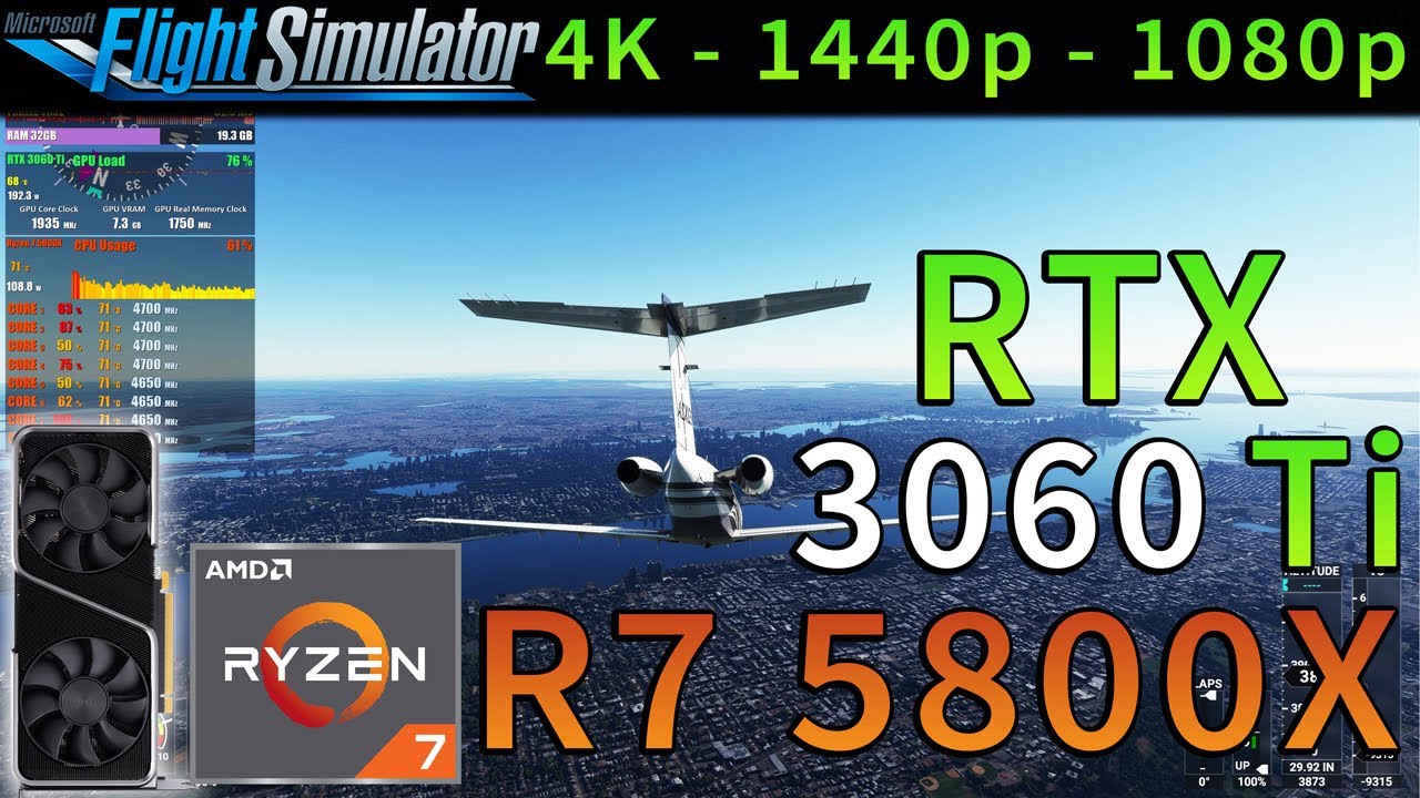 Microsoft Flight Simulator 2020 | RTX 3060 Ti | Ryzen 7 5800X | 4K - 1440p - 1080p | Ultra Settings