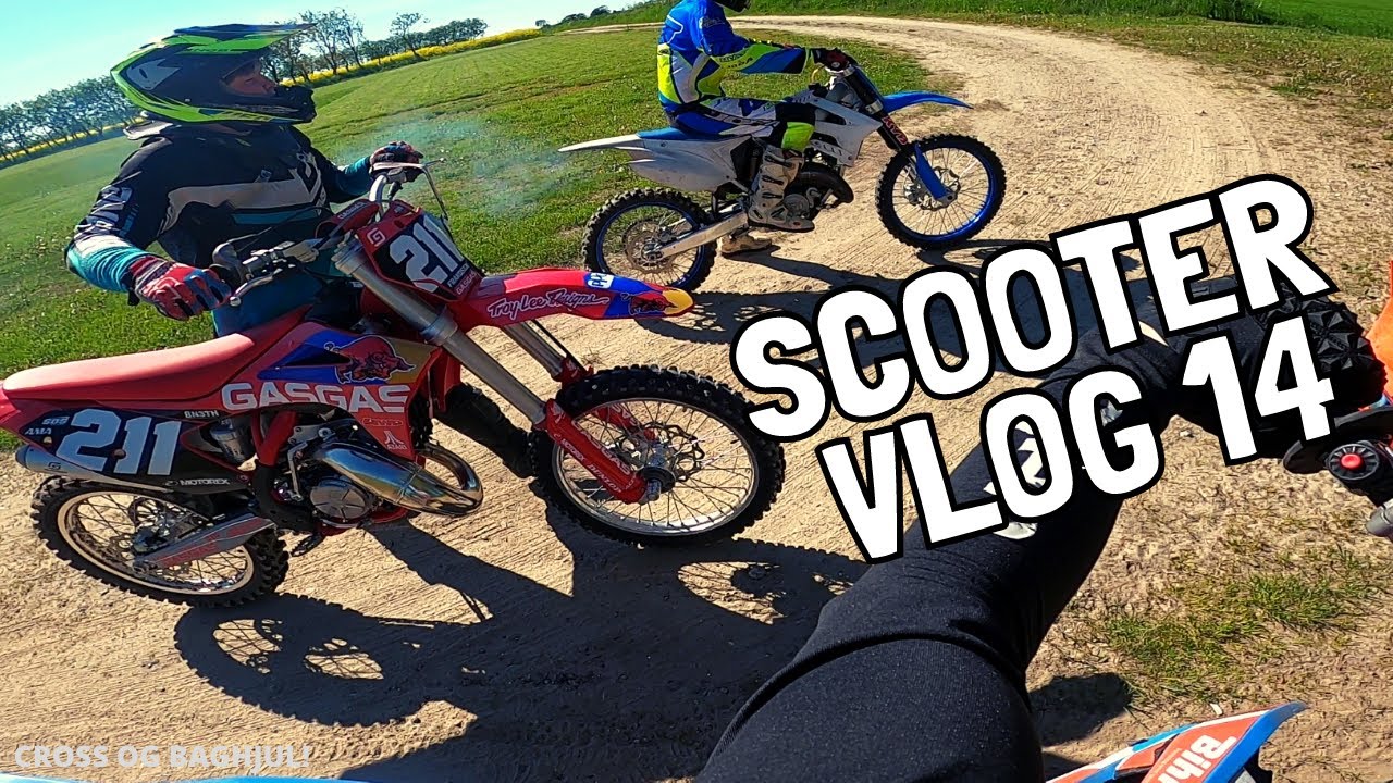 Scooter Vlog 14 - CROSS PÅ BANE OG LOVLIG BAGHJUL :D
