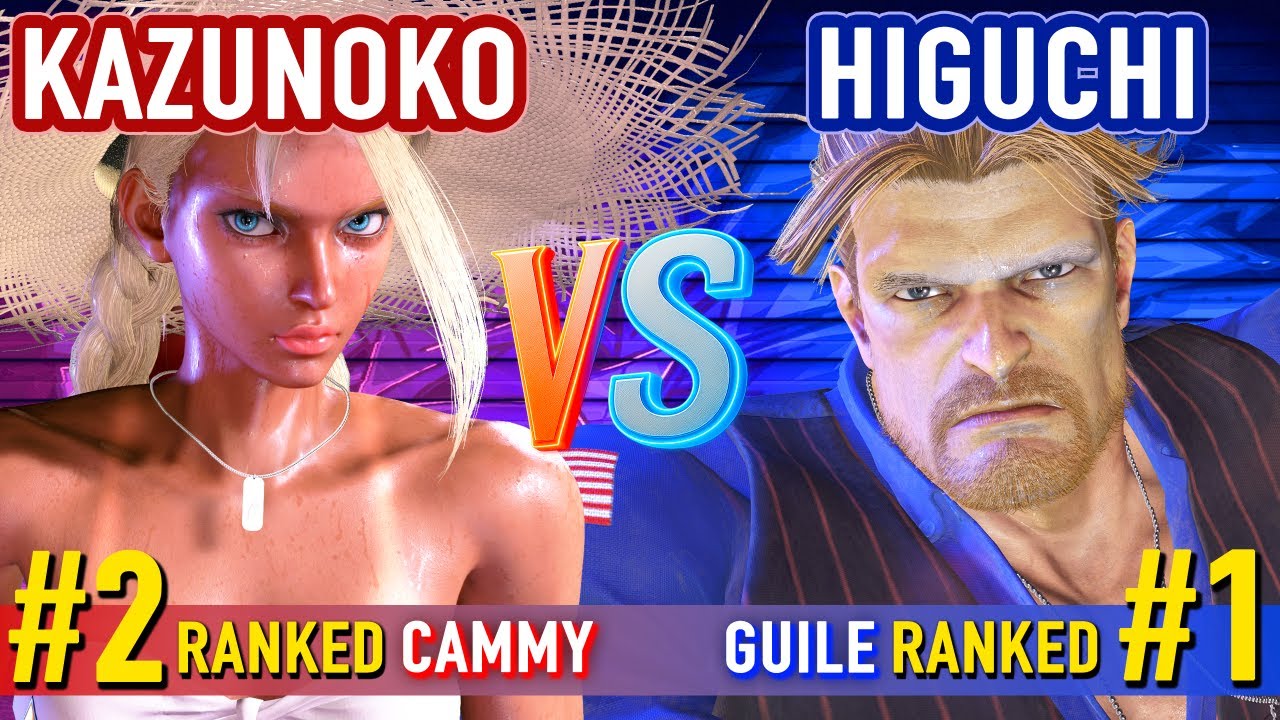 SF6 ▰ KAZUNOKO (#2 Ranked Cammy) vs HIGUCHI (#1 Ranked Guile) ▰ High Level Gameplay