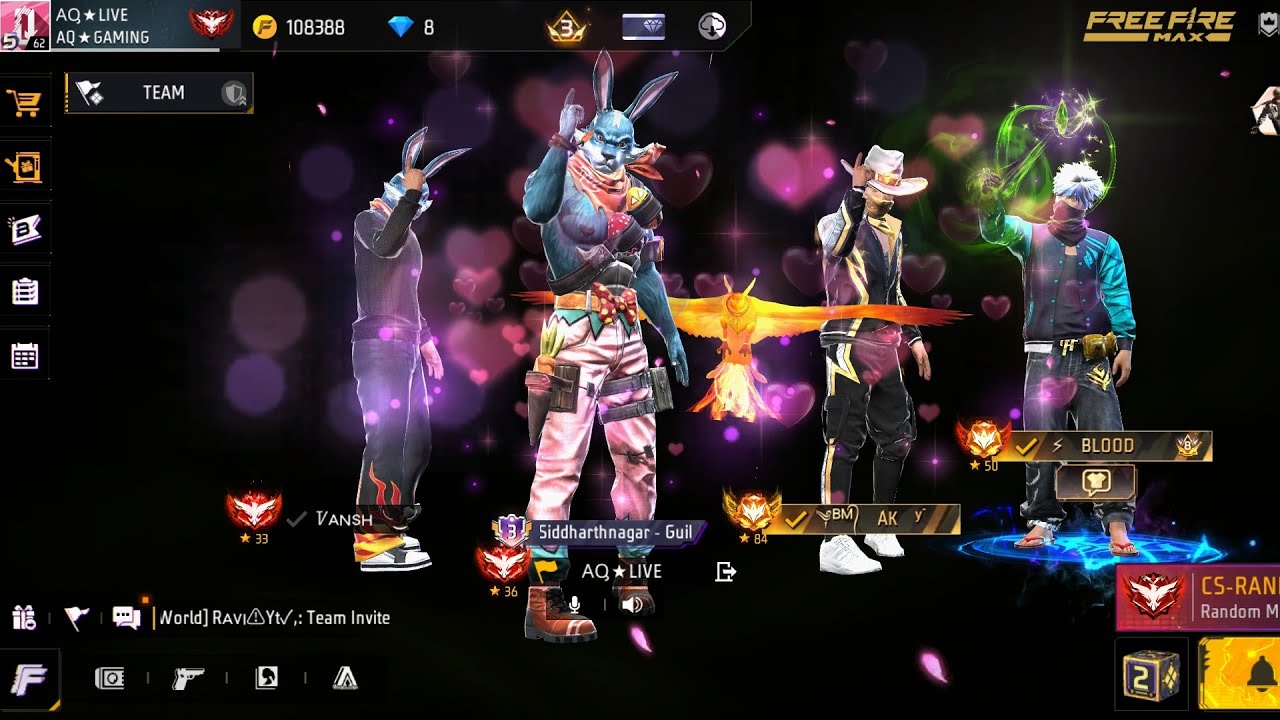 AQ GAMER YT IS LIVE TEAM CODE GIVEAWAY 😱 FREE FIRE LIVE TODAY 🥰 #freefire #fflive #live