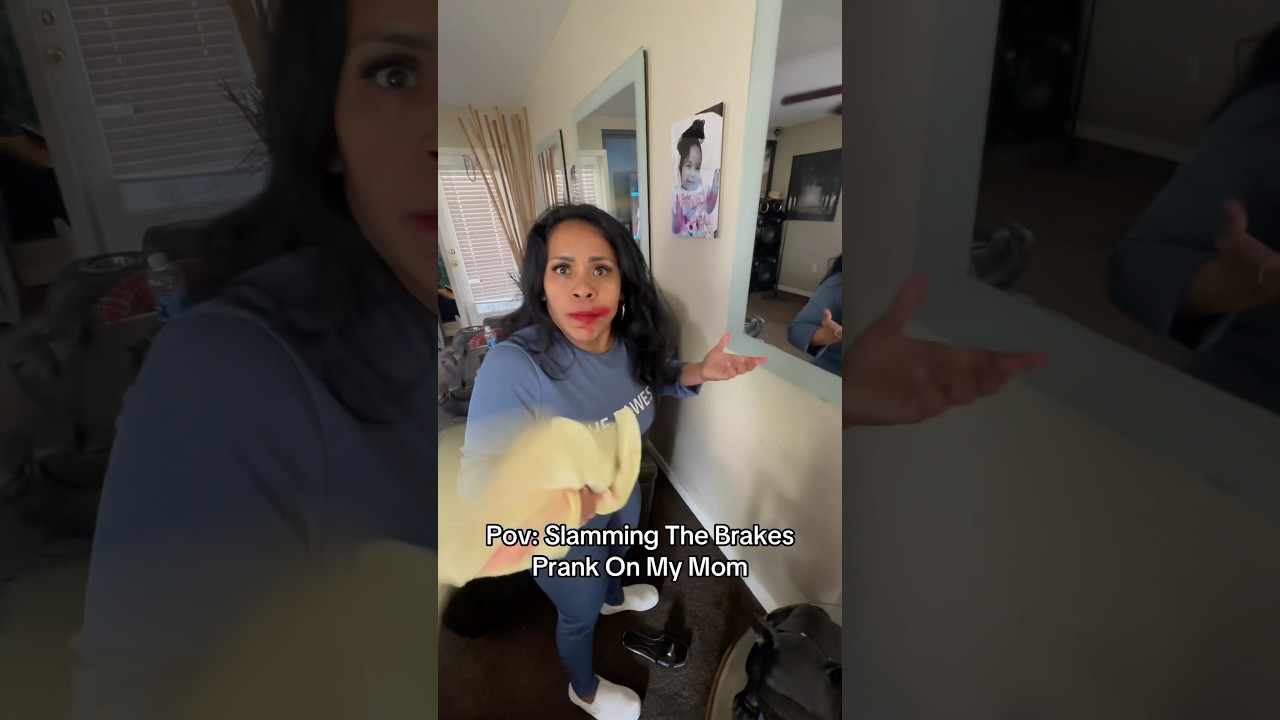 Slamming The Brakes Prank On Crazy Mom 😱 *GONE WRONG* #shorts
