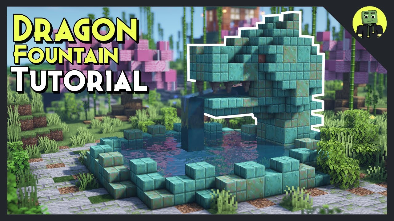 Как построить фонтан-дракона в Minecraft! [Урок 2021]