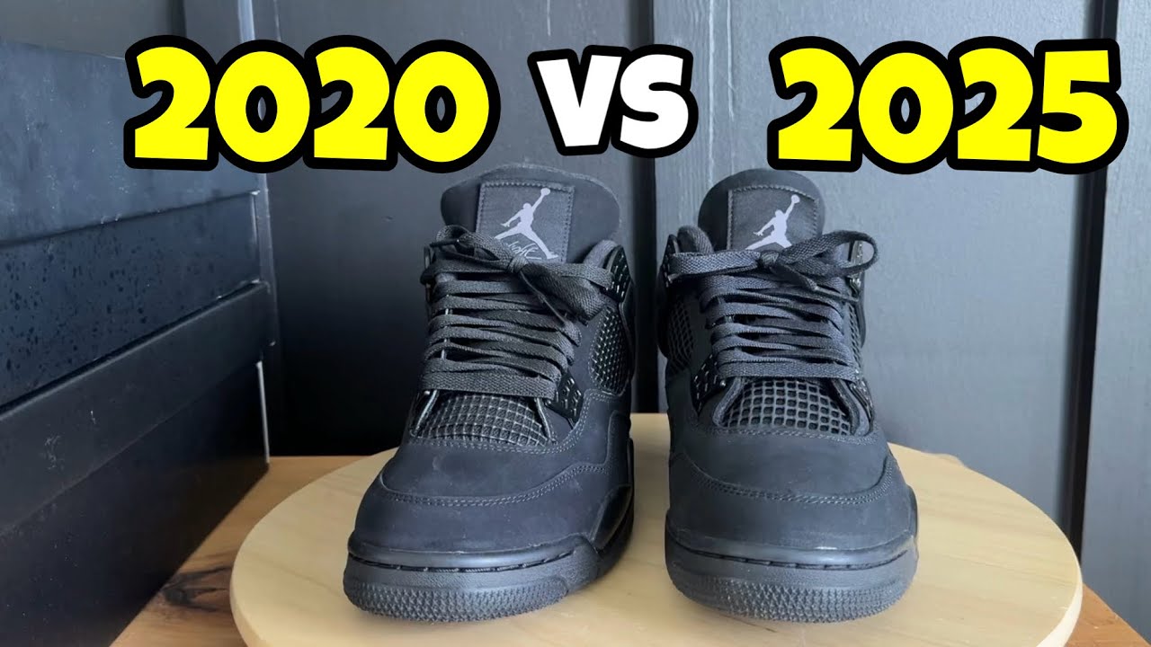 Air Jordan 4 Black Cat: сравнение 2020 и 2025 годов