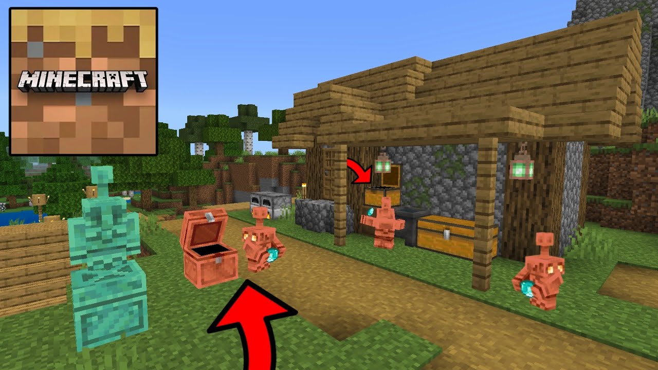 Minecraft Trial - How to spawn COPPER GOLEM!! (showing COPPER CAVE + NEW ITEMS and Coordinates)