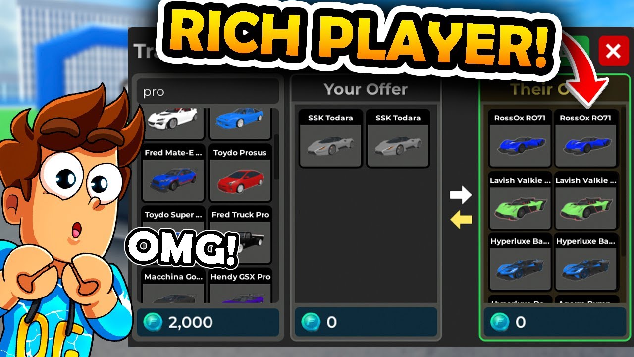 RICH PLAYER Trades Me This In Car Dealership Tycoon!