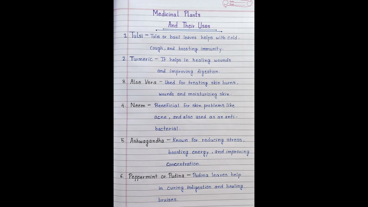Medicinal Plants And Their uses In English