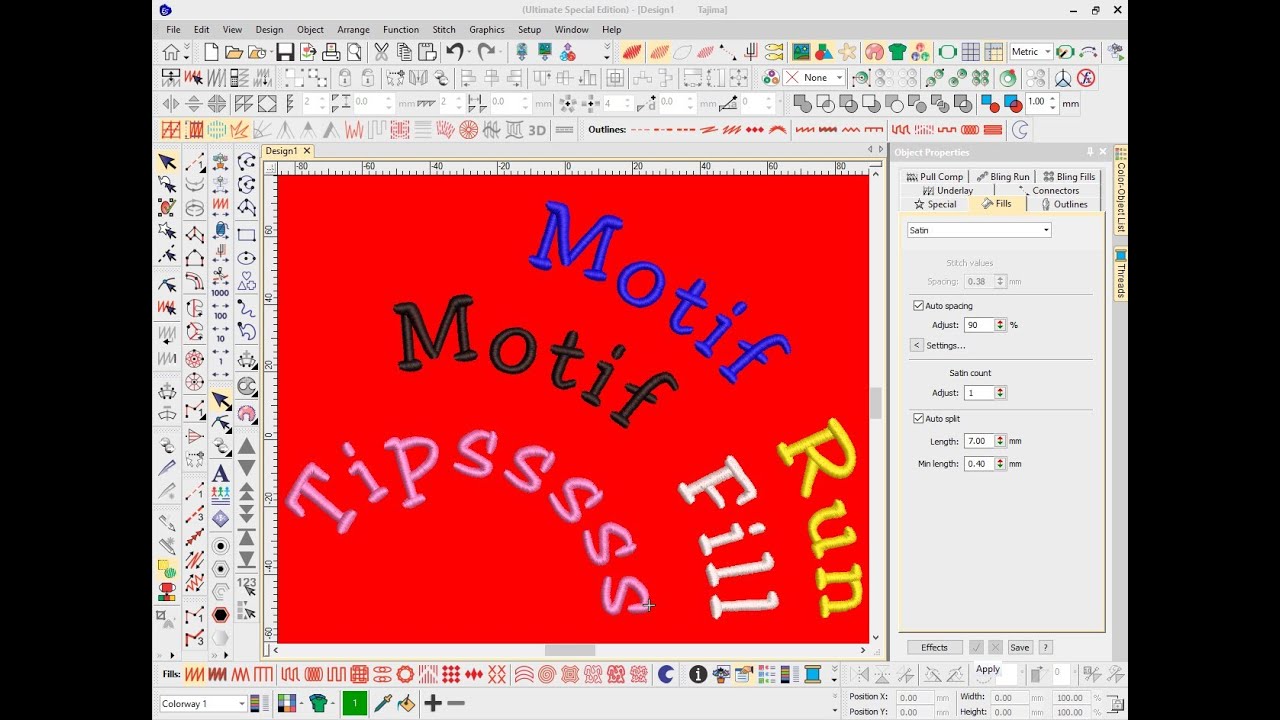 How to create motif for Motif run & Motif fill