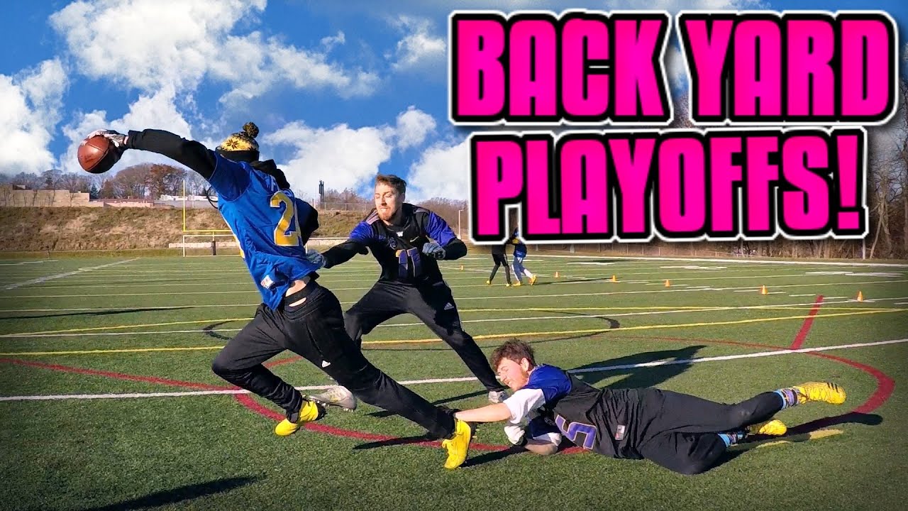 WORLD'S MOST ENTERTAINING BACKYARD TACKLE FOOTBALL GAME!! (Divisional Playoffs)