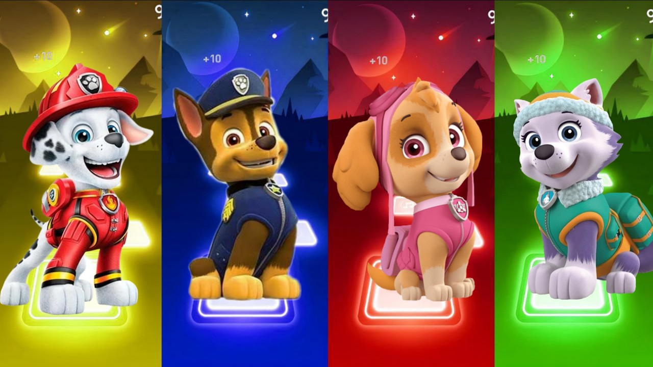 PAW PATROL COFFIN DANCE😱🪩tiles hop EDM rush 🪩🪄#tilesgop #tileshop #pawpatrol