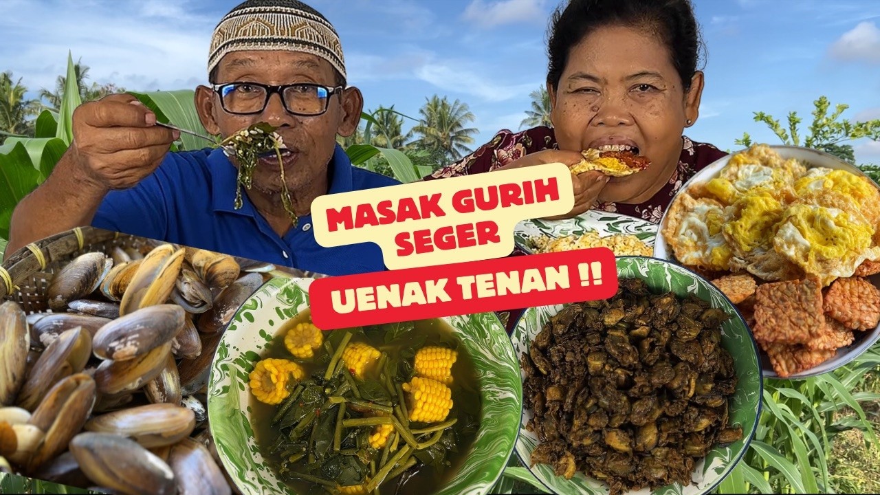 Masak Sayur Asem lawuh Kijing Goreng, Uenak Tenan Lurr !! Masakan Kuliner Desa