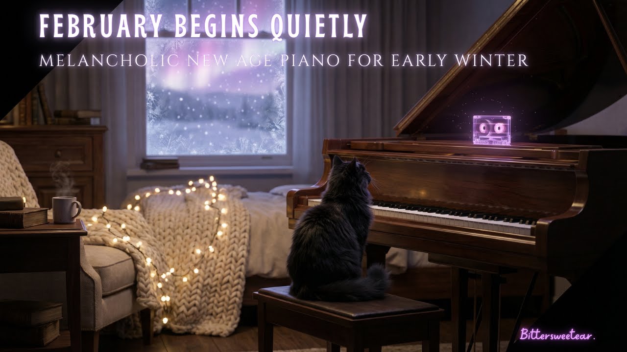 February Begins Quietly ❄️🖤 Melancholic New Age Piano for Early Winter Nights 3 Hours