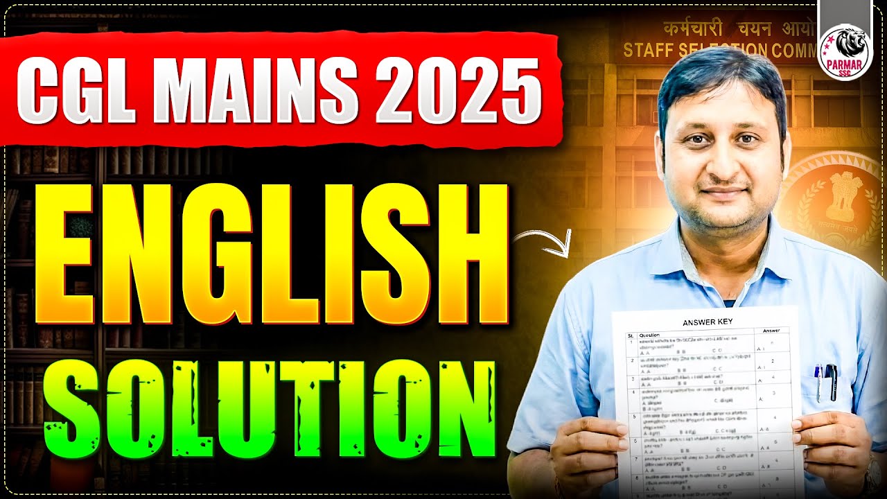 SSC CGL MAINS 2025 ENGLISH PAPER ANALYSIS