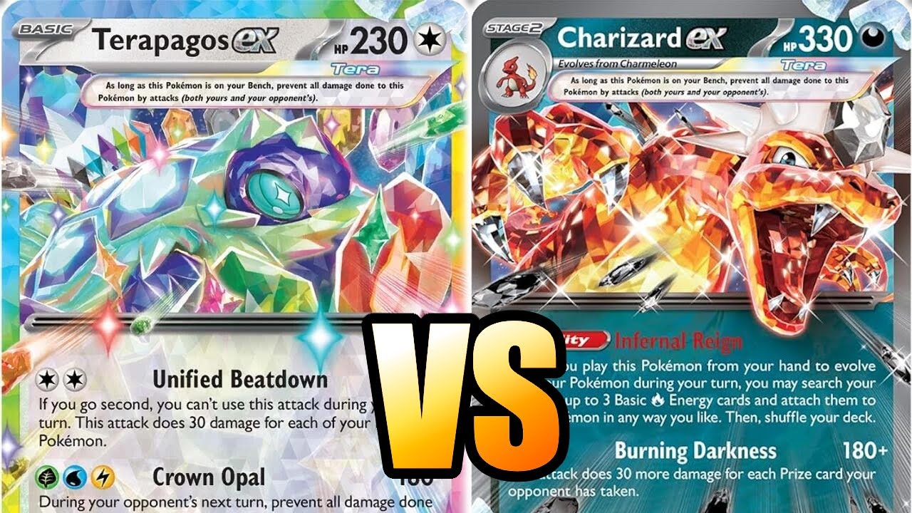 Terapagos ex VS Charizard ex - Stellar Crown | Table Top Battle