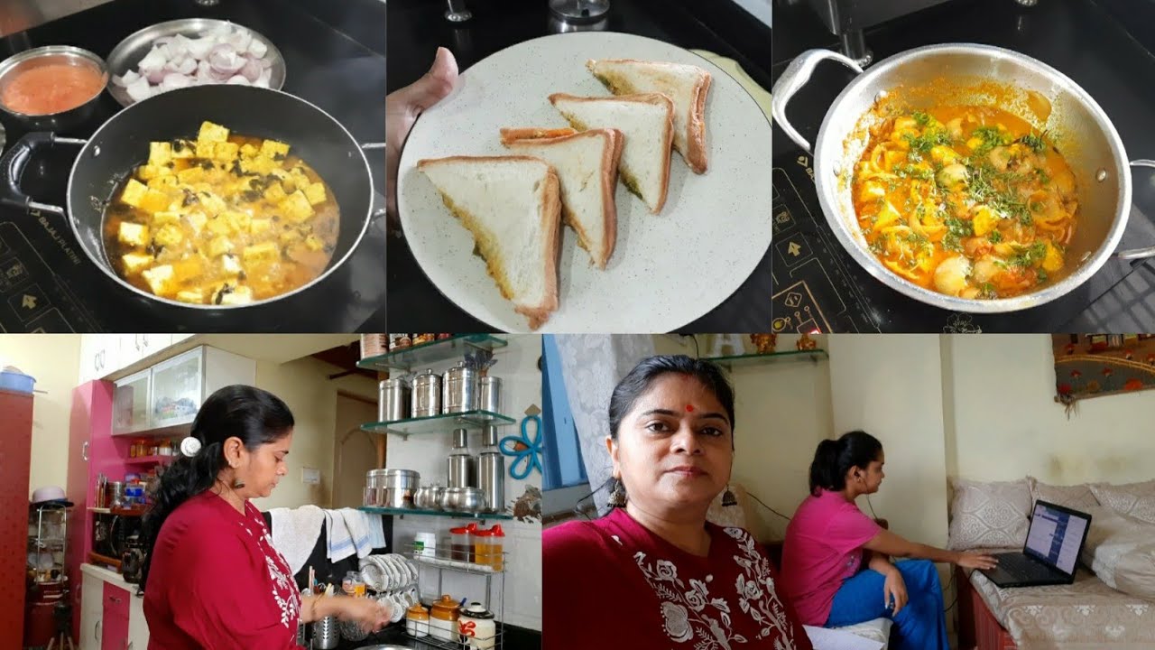 3 paneer recipes BREAKFAST LUNCH & husband's tiffin, PANEER DO PYAZA, PANEER BHURJI, PANEER SANDWICH