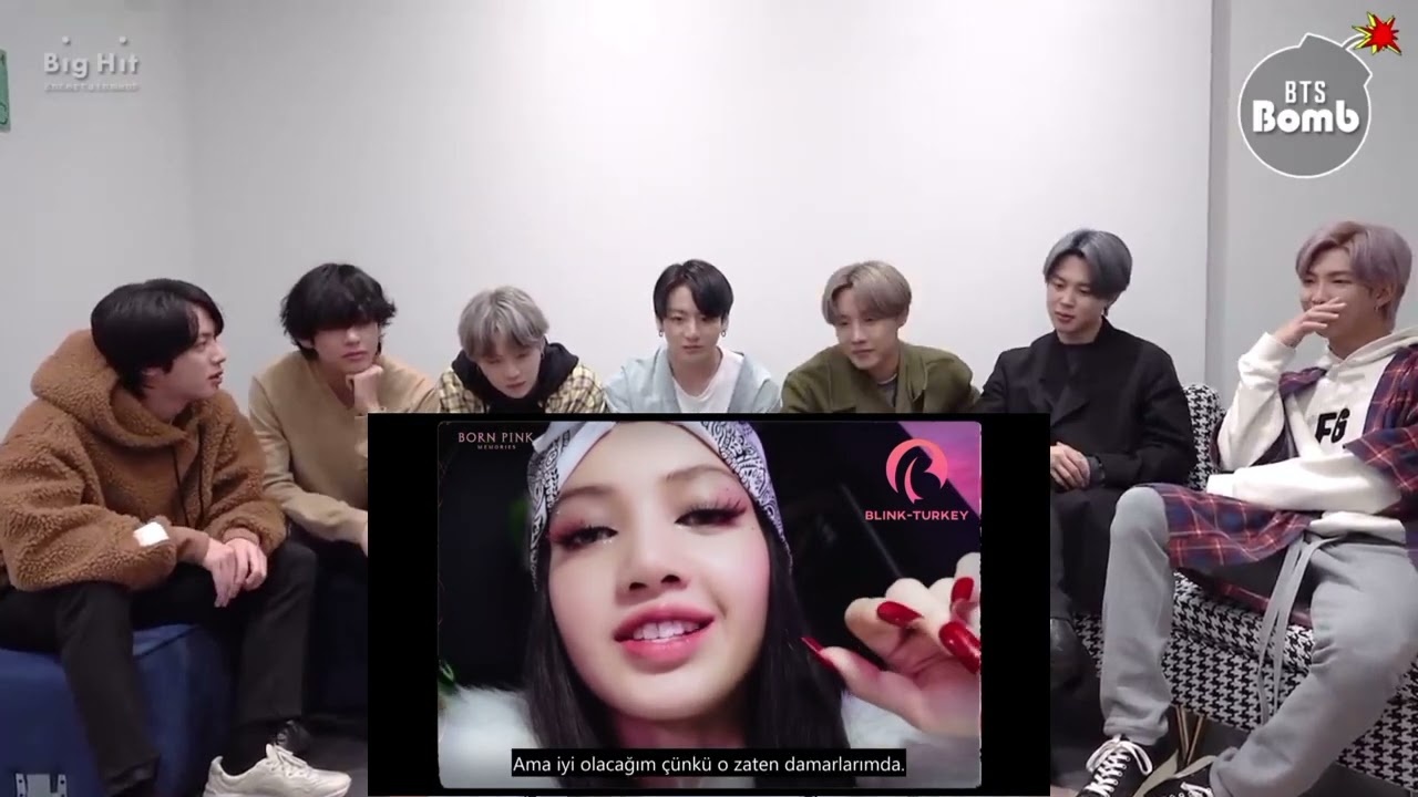 bts reaction blackpink