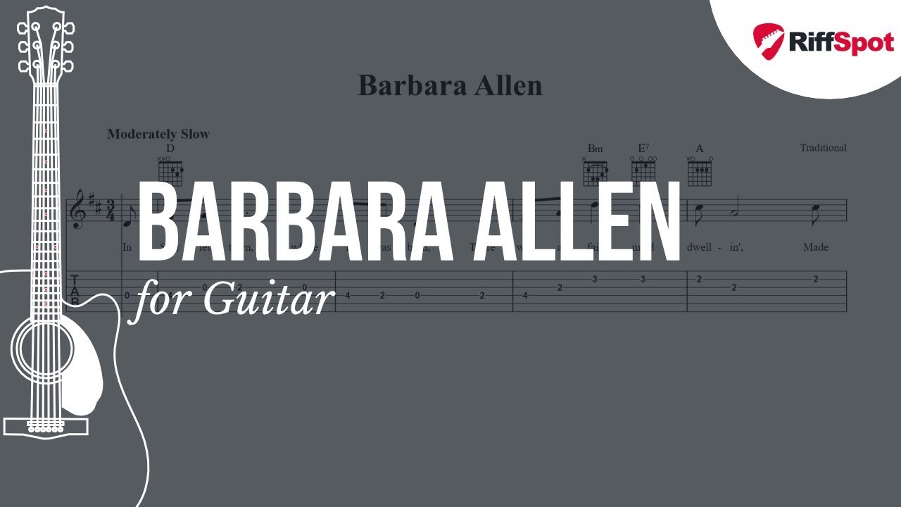 Barbara Allen Guitar Tab