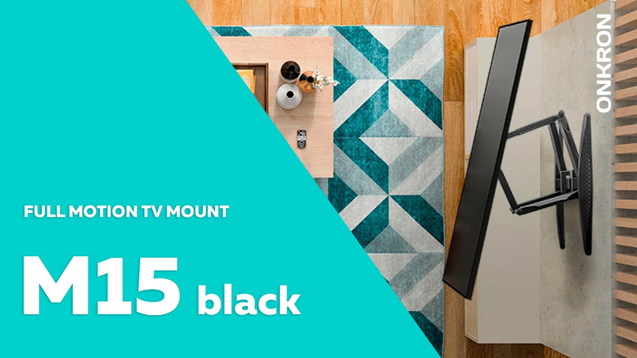 TV Mount for Flat Panel TV Screens 32”-60”, Wall Mount for Curved Screens, M15 Black