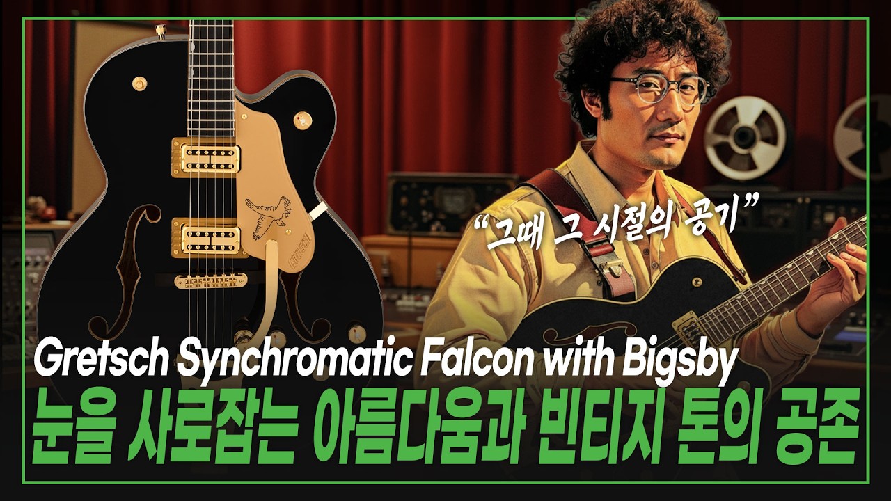 ✨눈을 사로잡는 아름다움과 빈티지 톤의 공존🎞️etsch 그레치 일렉기타 Synchromatic Falcon Hollow Body Single-Cut with Bigsby
