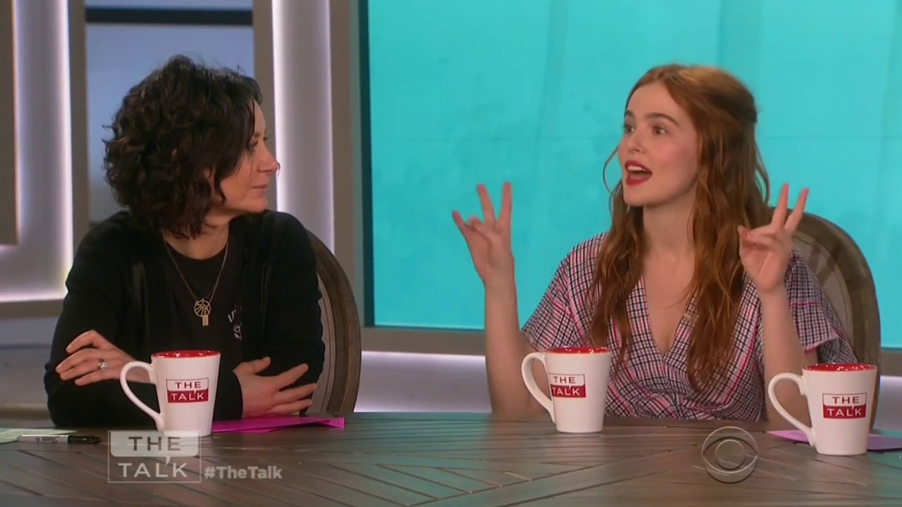 Zoey Deutch at The Talk Show
