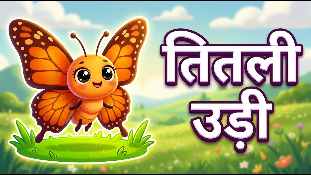 Titli Udi  - तितली उड़ी 🦋 |  Hindi Rhymes For Childrens | Cute Butterfly Adventure | BolBandar