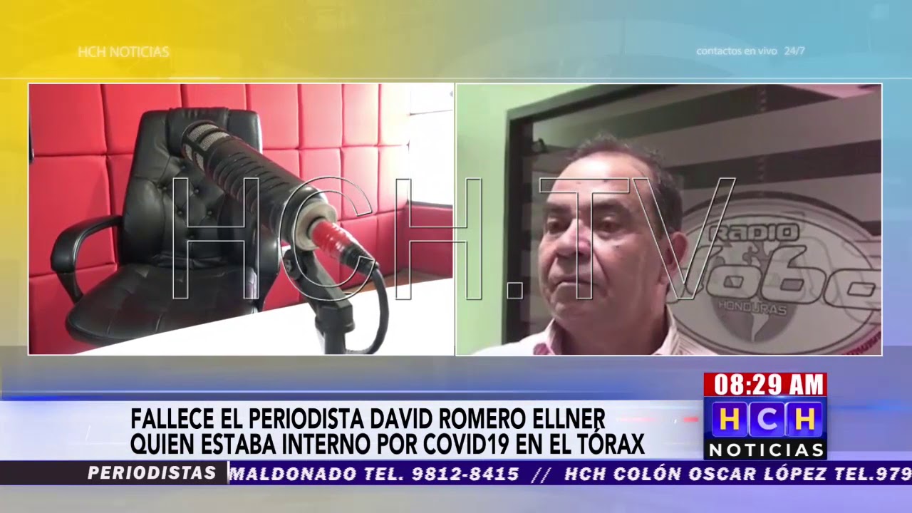 Fallece el periodista David Romero a causa de #Covid19 en Honduras