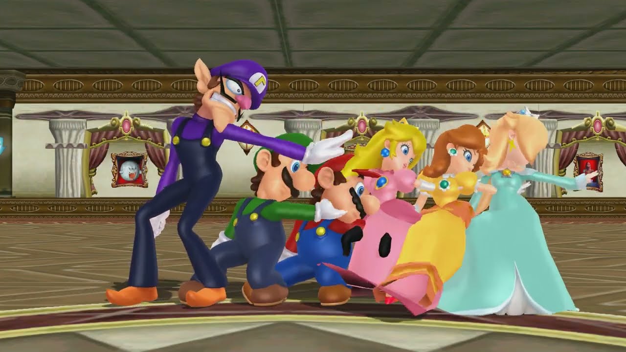 mmd super mario follow the leader