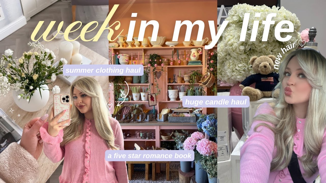 WEEKLY VLOG | new hair, huge candle haul, a five star romance + chatty updates 🌷