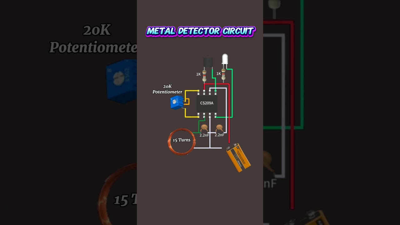 Metal/ Gold Detector Circuit... Diy Electronics Project #metaldetector #golddetector