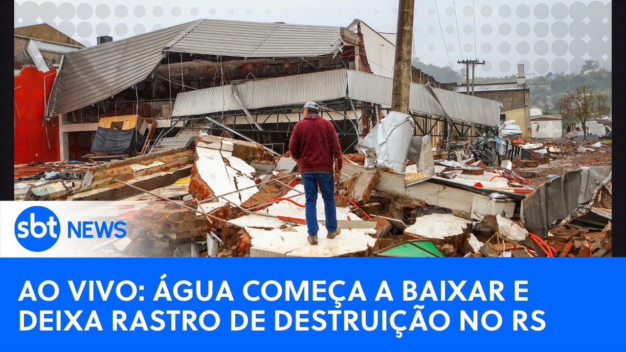 🔴AO VIVO: Água começa a baixar e deixa rastro de destruição no RS #riograndedosul