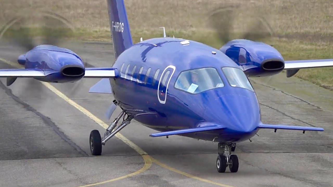 Unique Design | Piaggio P180 Avanti II | Landing at Nancy 