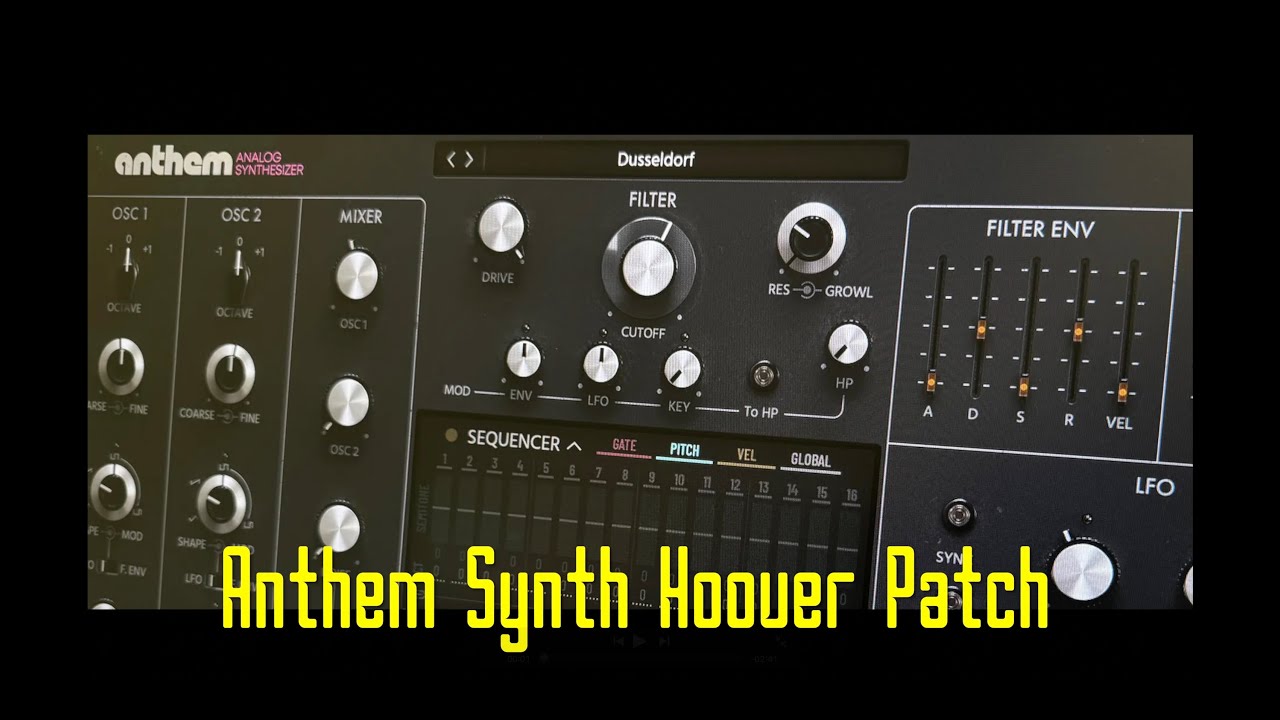 Anthem Analog Vst  Synth - Hoover patch