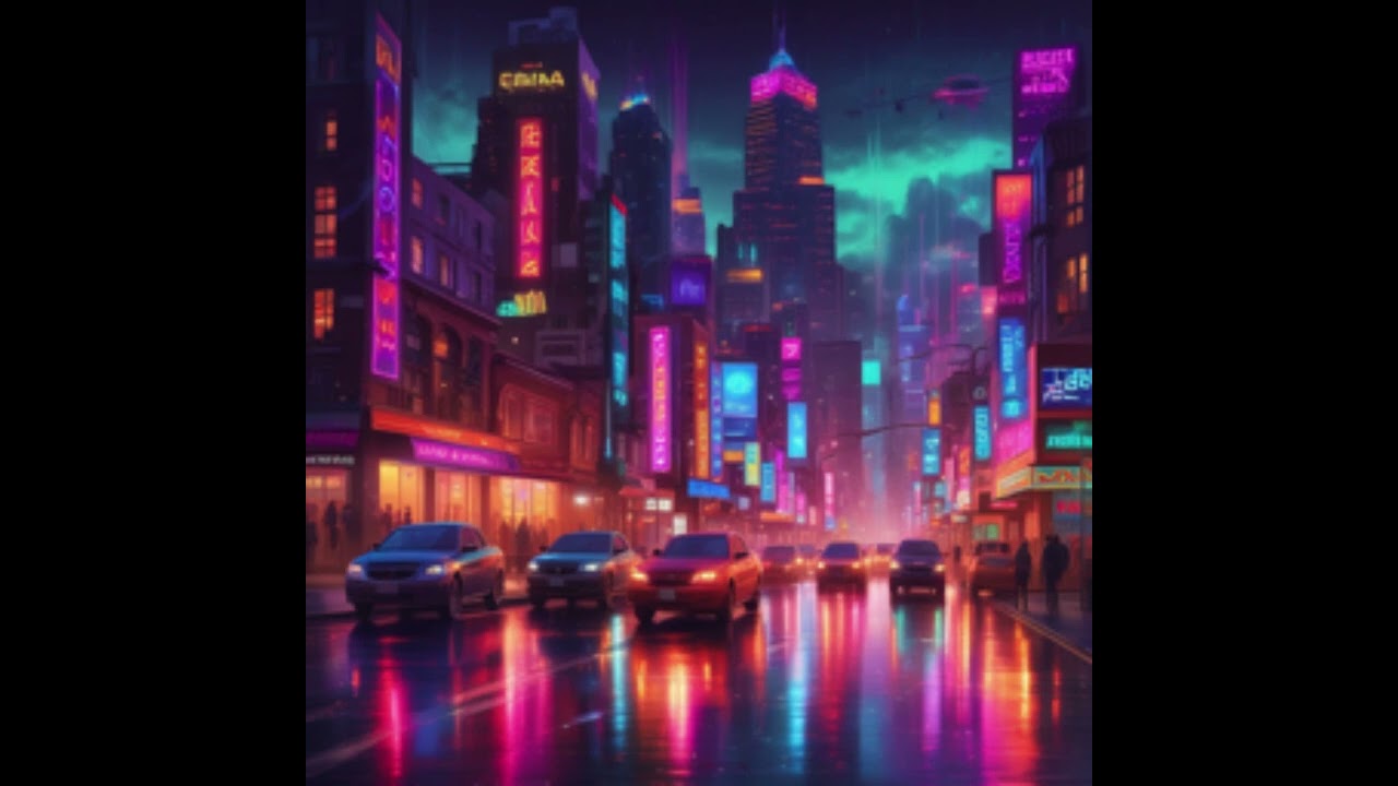 Neon Raindrops
