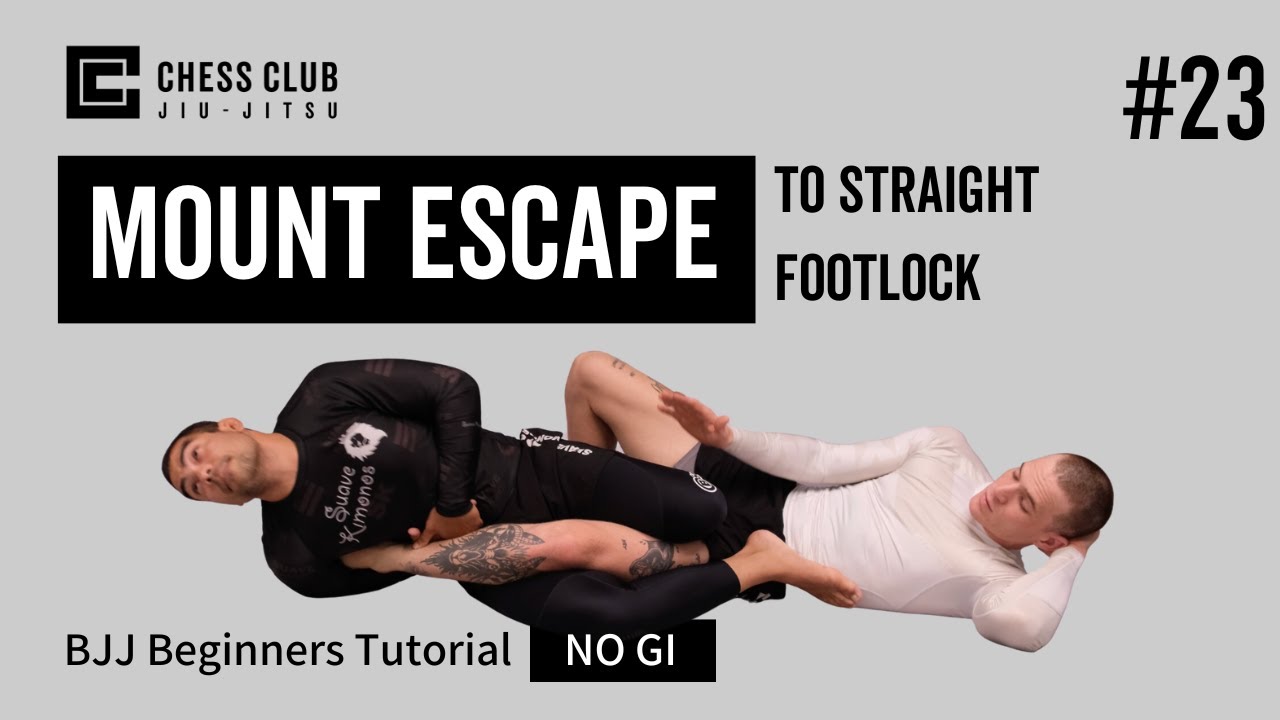 No Gi BJJ Beginners Tutorial - Mount Escape to Straight Footlock