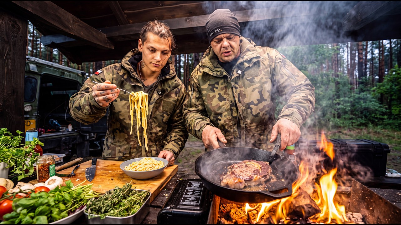 ZROBIŁ WŁASNY MAKARON, PESTO I STEKA&hellip; I TO NAPRAWDĘ WYSZŁO